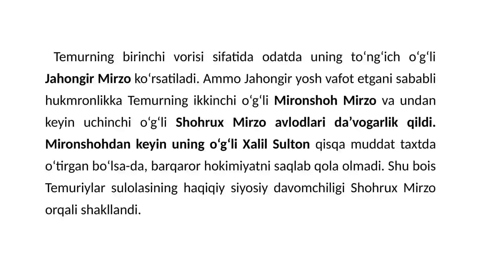 Temuriy, shayboniylar, ashtarxoniylar, mangitlar shajarasi 3