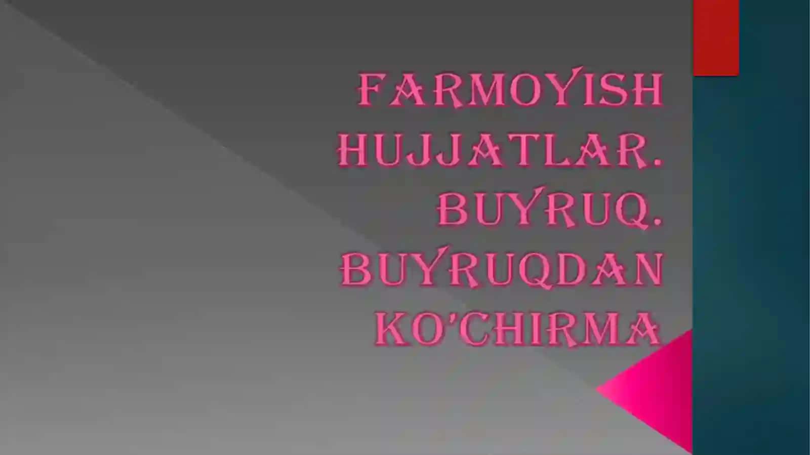 Fozilova Gulnora Davlat tilida ishyuritish fanidan tayyorlagan slayd 3
