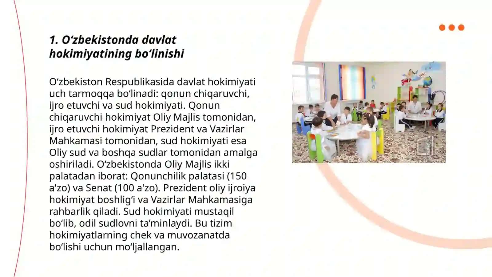 Oʻzbekistonda hokimyatlarning boʻlinish tamoyili va konseptual asoslari 3
