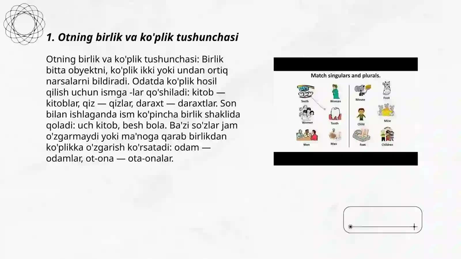 Otning birlik va ko'plik tushunchasi 3