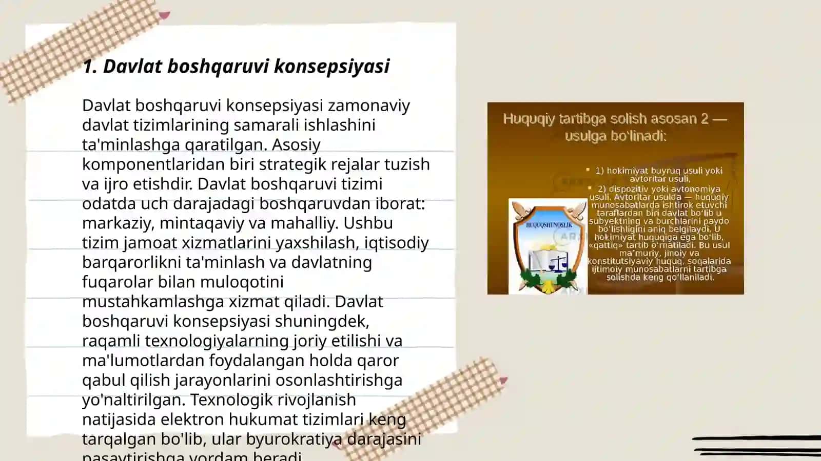 Davlat boshqaruvining maʼmuriy huquqiy shakllari 3
