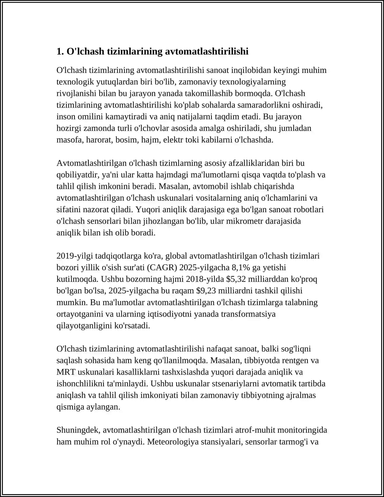 O‘LCHASH TEXNIKASIDA YANGI VA AVTOMATLASHTIRILGAN TIZIMLAR 3