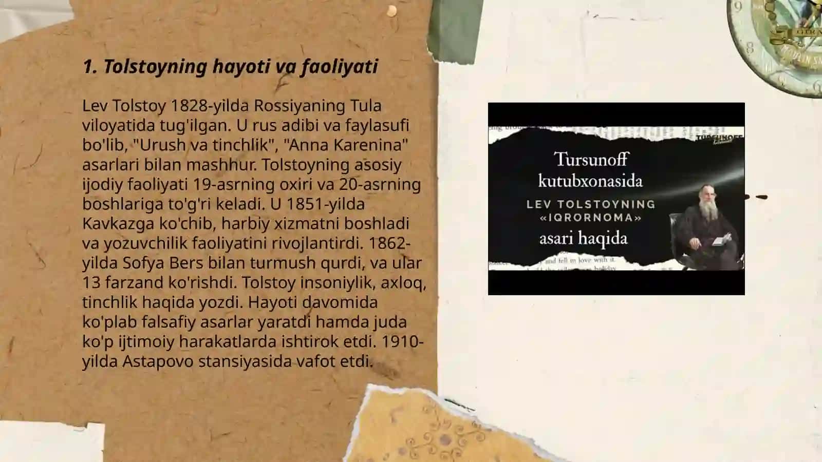Lev Tolstoyning "Iqromoma" 3