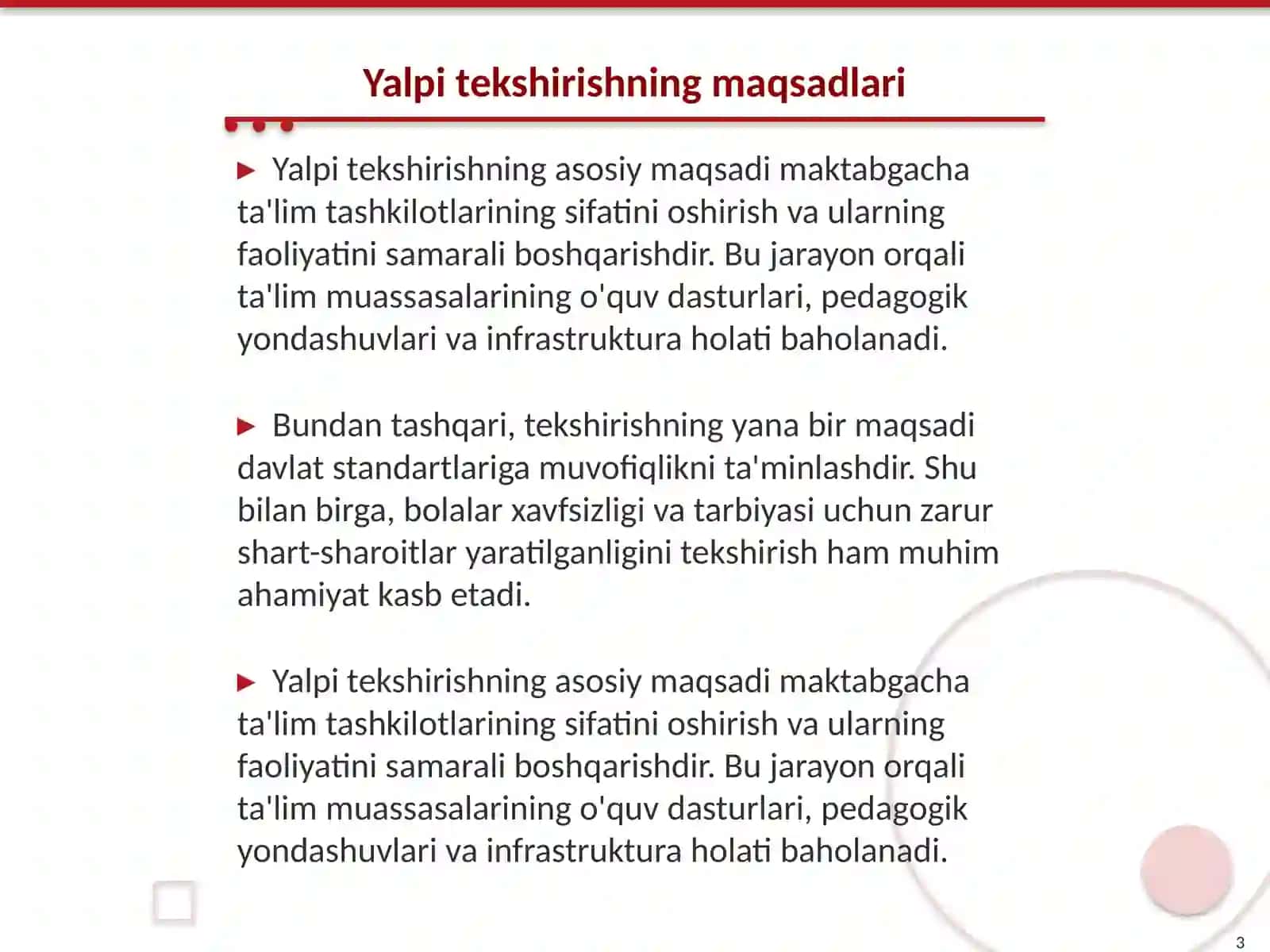 Maktabgacha talim tashkilotlarini yalpi tekshirishning asosiy shakllari 3