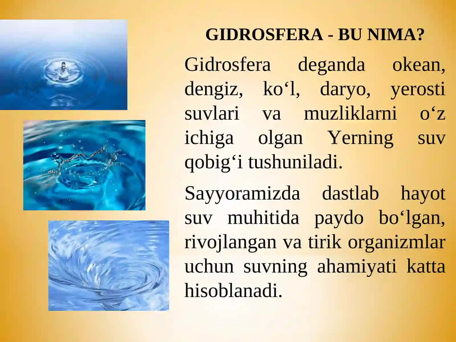 Gidrosfera ekologiyası haqida tushuncha 3