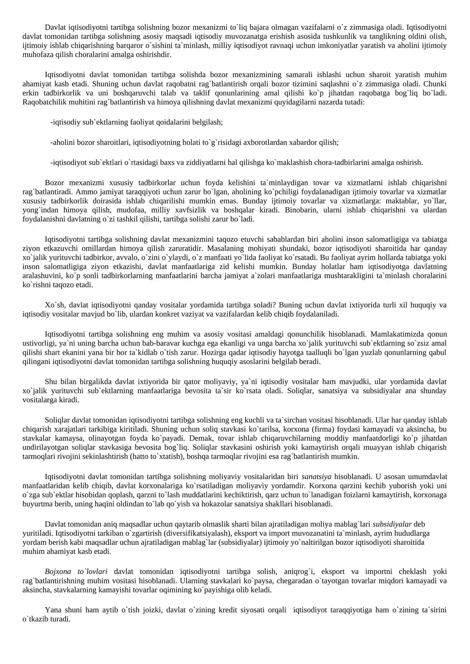 DAVLATNING IQTISODIYOTDAGI ROLI VA VAZIFALARI 3