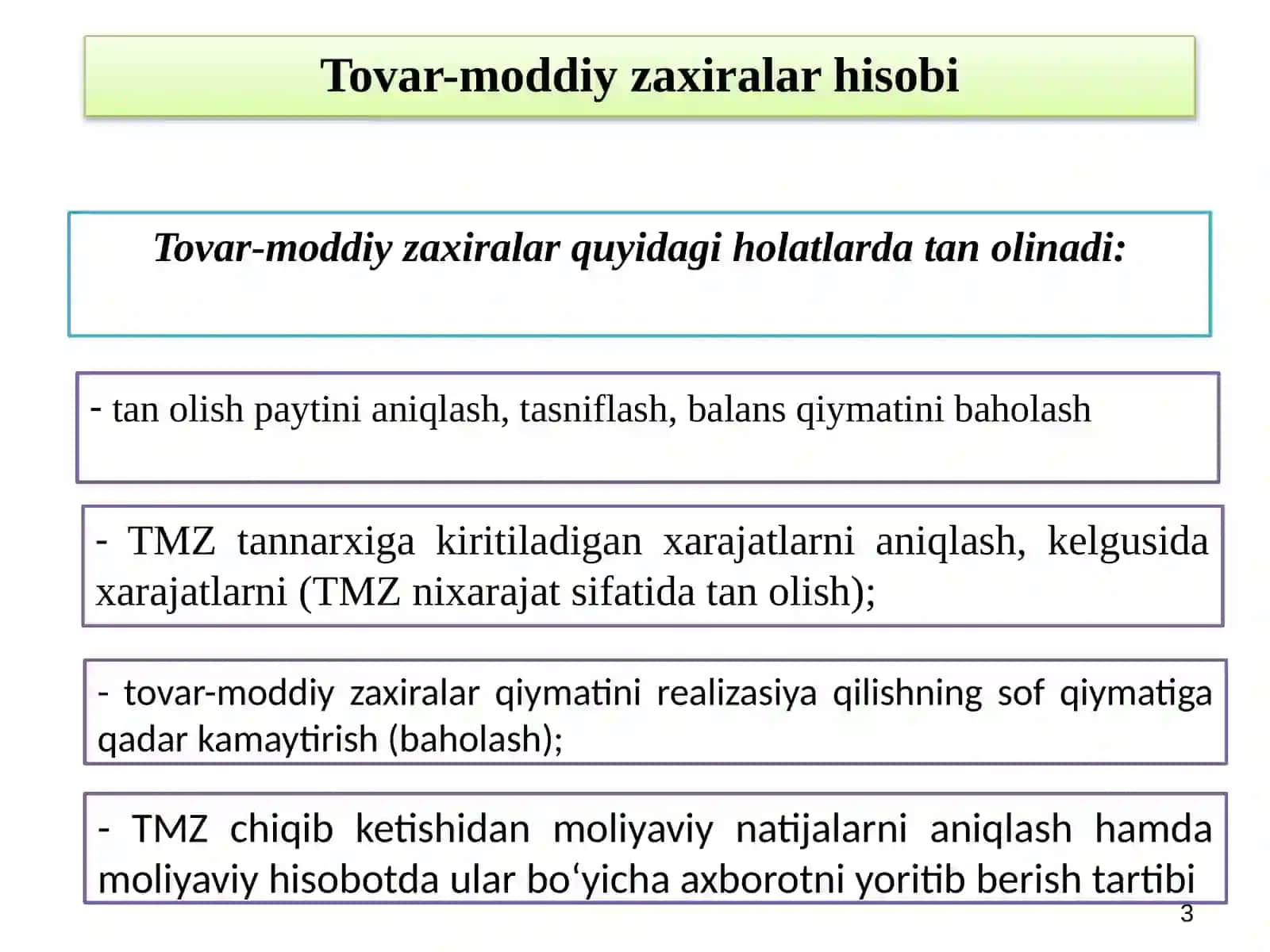 Tovar-moddiy zaxiralarni tanolish 3
