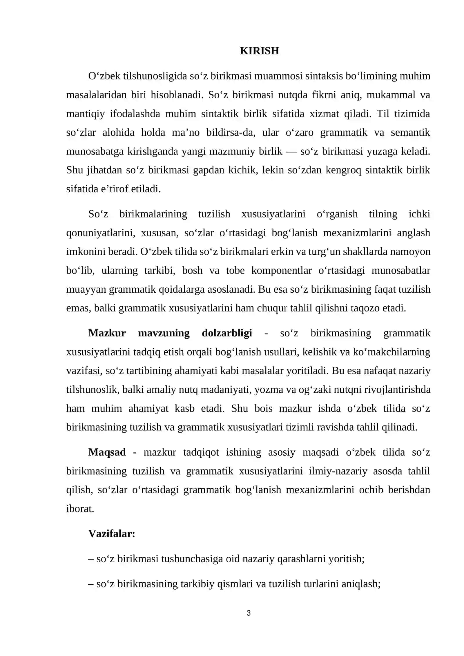 O‘zbek tilida so‘z birikmasining tuzilish va grammatik xususiyatlari 3