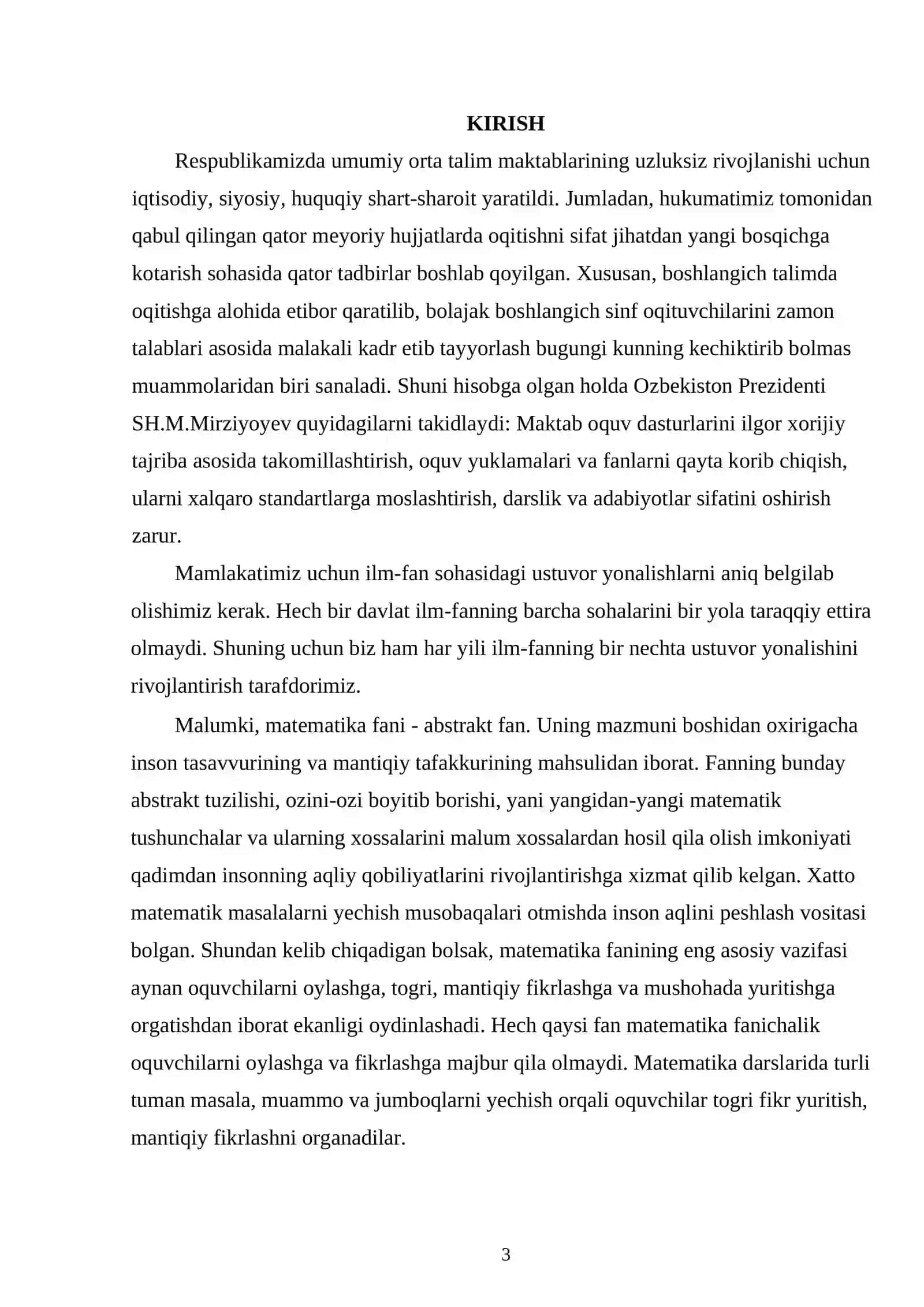 Umumtalim maktablarida o‘rganiladigan asosiy funksiyalar va ularning xossalari. 3