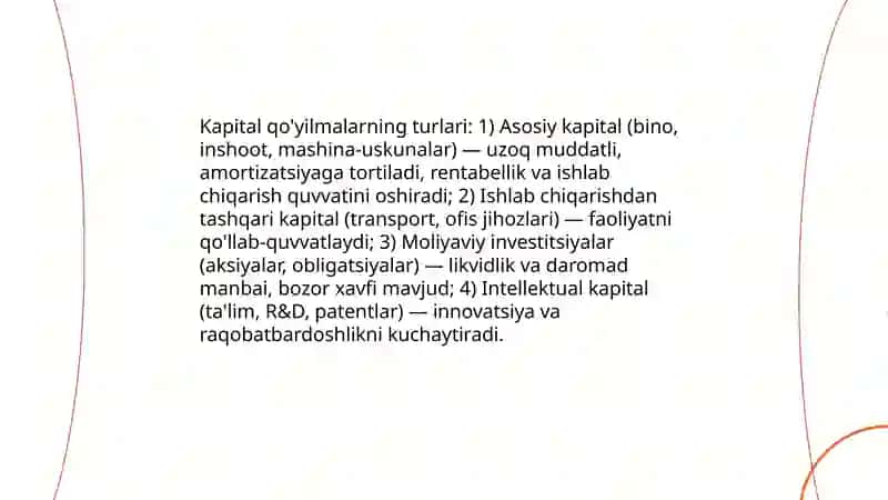 Kapital Qo'yilma va Kapital Bozori 3