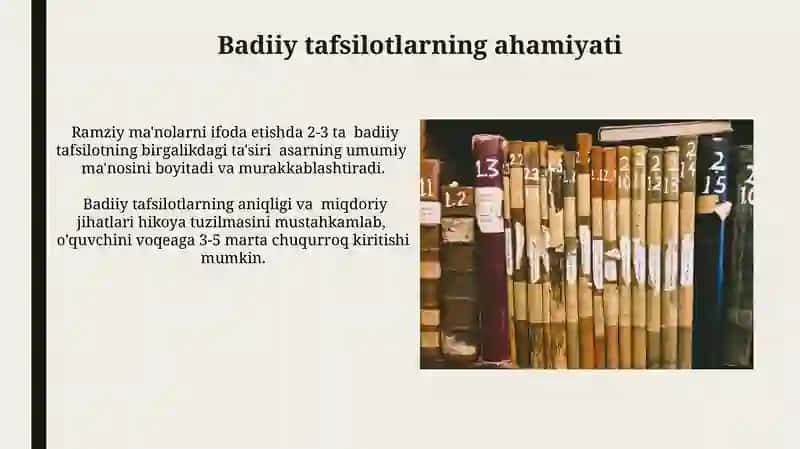 Badiiy adabiyot sanʼat turi sifatida 3