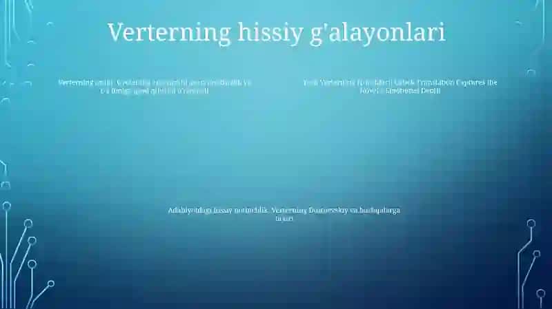 "Yosh Verterning qayg'ulari" hikoyasi 3
