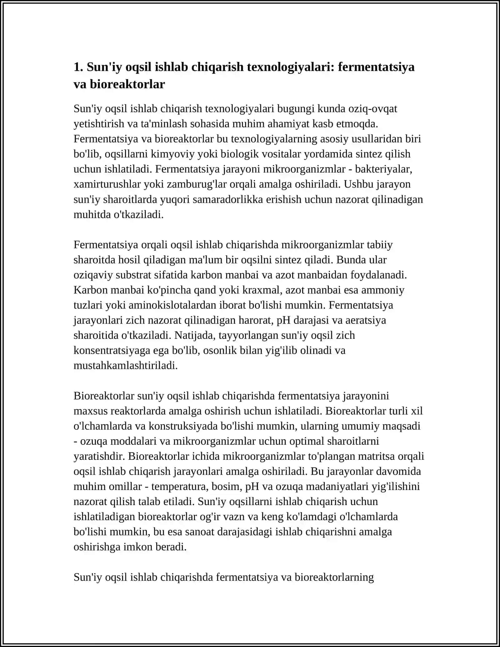 SUNIY OQSIL OZUQA MODDALARINING ISHLAB CHIQARILISHI VA KELAJAKDAGI IMKONIYATLAR 3