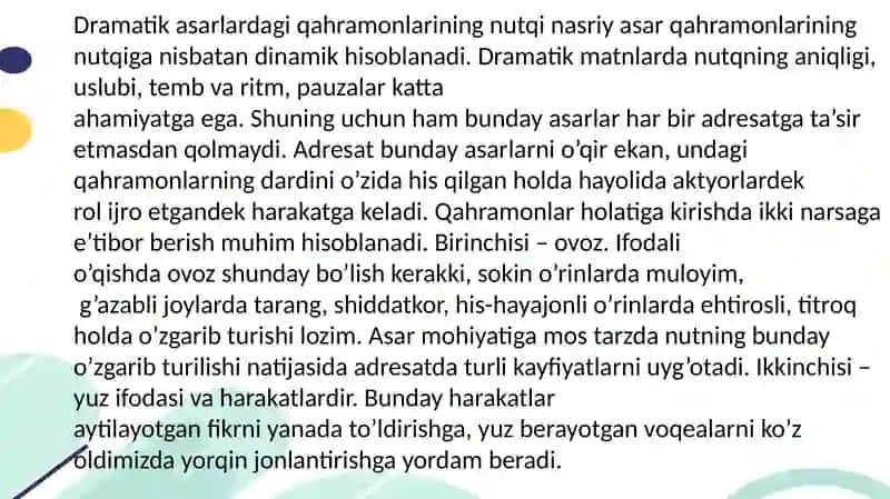 Dramatik asarlar tahlili 3