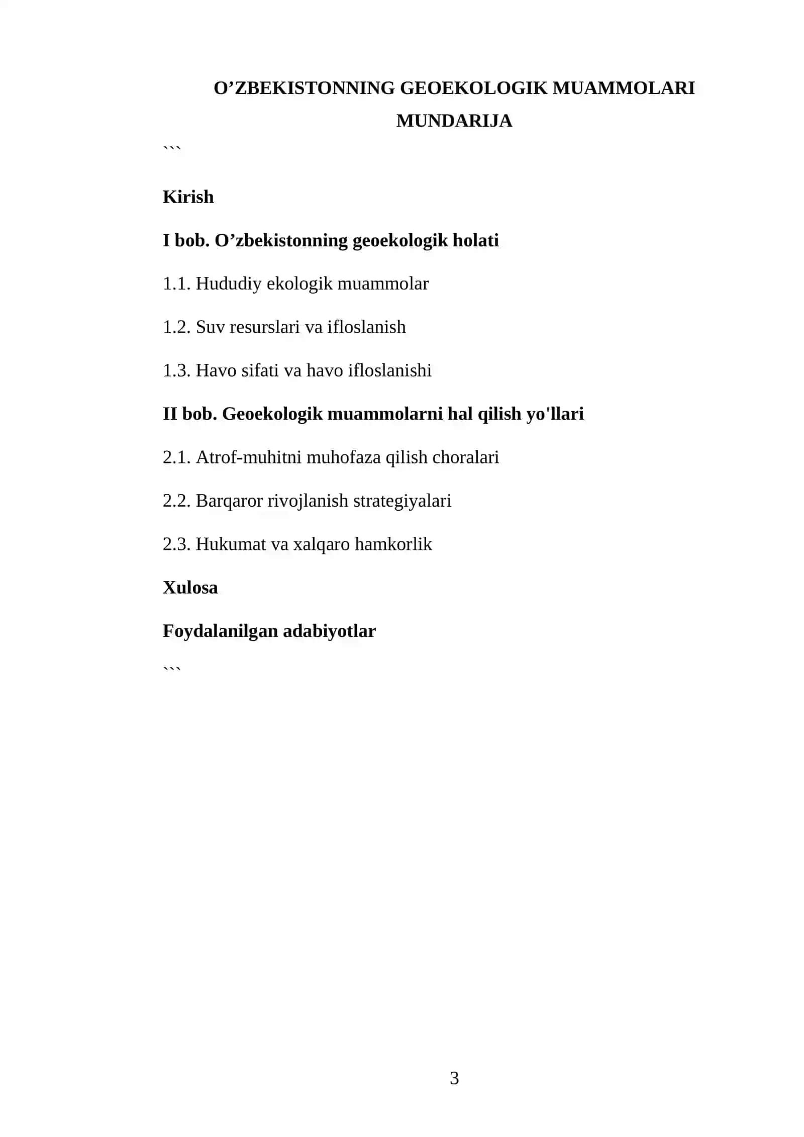 O'zbekiston Ijtimoiy-Iqtisodiy Geografiyasi 3