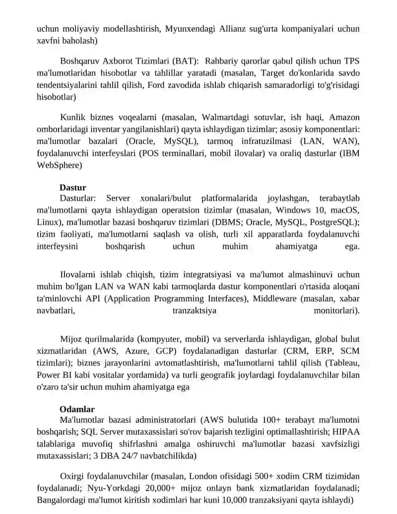 Axborat tizimlarining asosiy takibiy qismlari 3