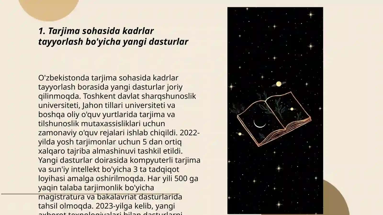 Tarjima faoliyati sohasida mamlakatimizda olib borilayotgan ishlar 3
