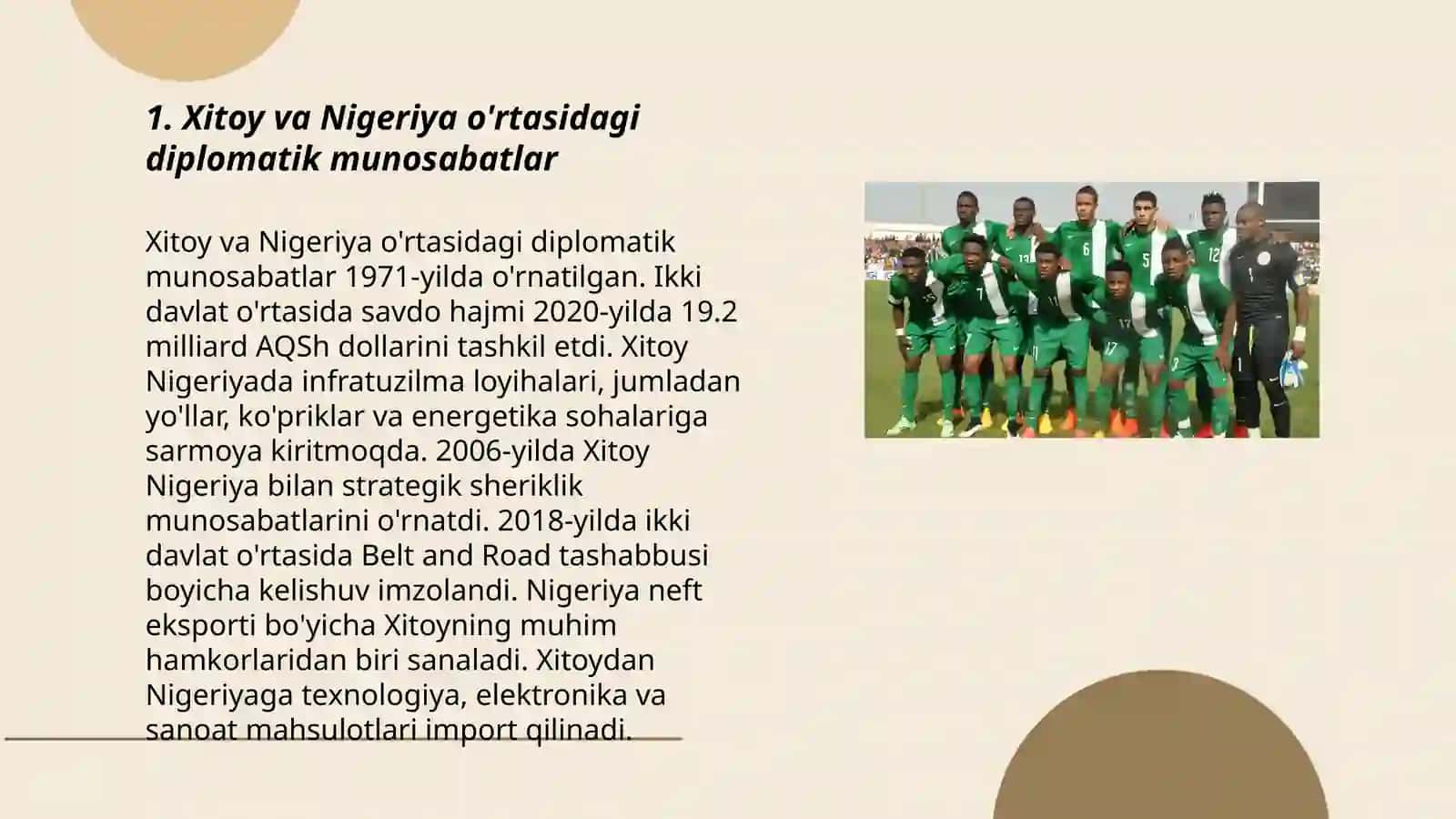 Xitoy va Nigeriya davlatlari haqida ma'lumot 3