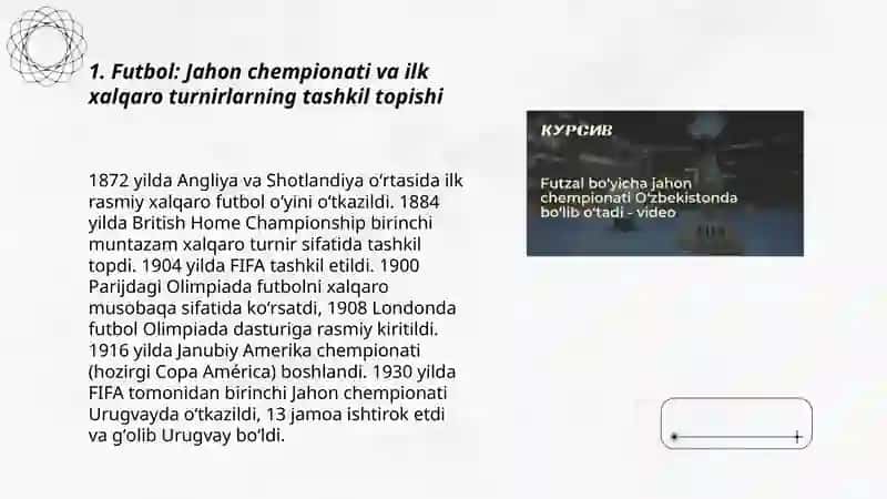Jahon va Evropada Sport Turlari bo'yicha Birinchi Chempionatlarining Tashkil Topishi 3
