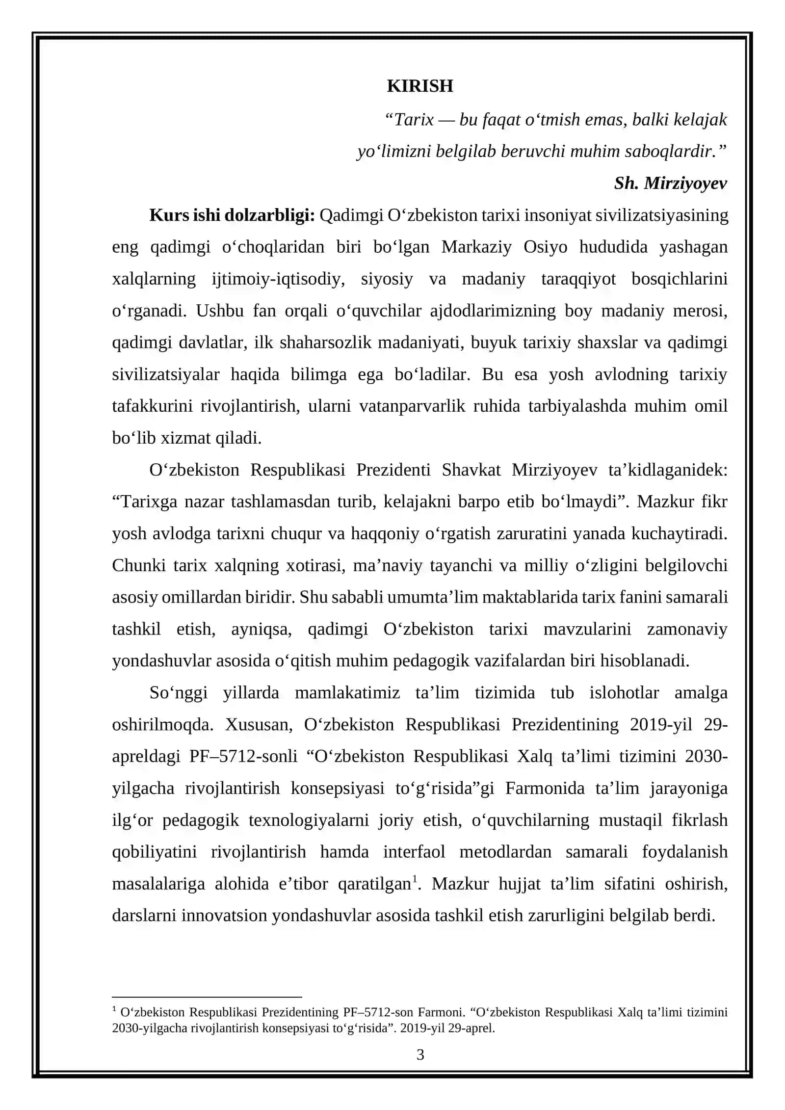 Qadimgi O‘zbekiston tarixi mavzularini interfaol metodlar asosida o‘qitish texnologiyasi 3