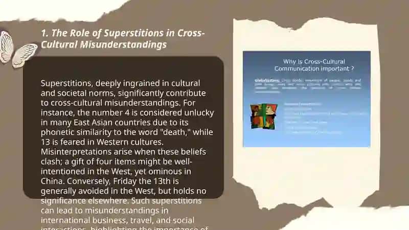 Extralinguistic issues in cross cultural communication: superstitions 3