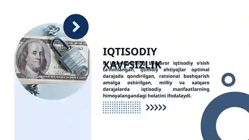 IQTISODIY XAVFSIZLIK MAZMUNI, MOHIYATI, MILLIY MANFAATLARI 3