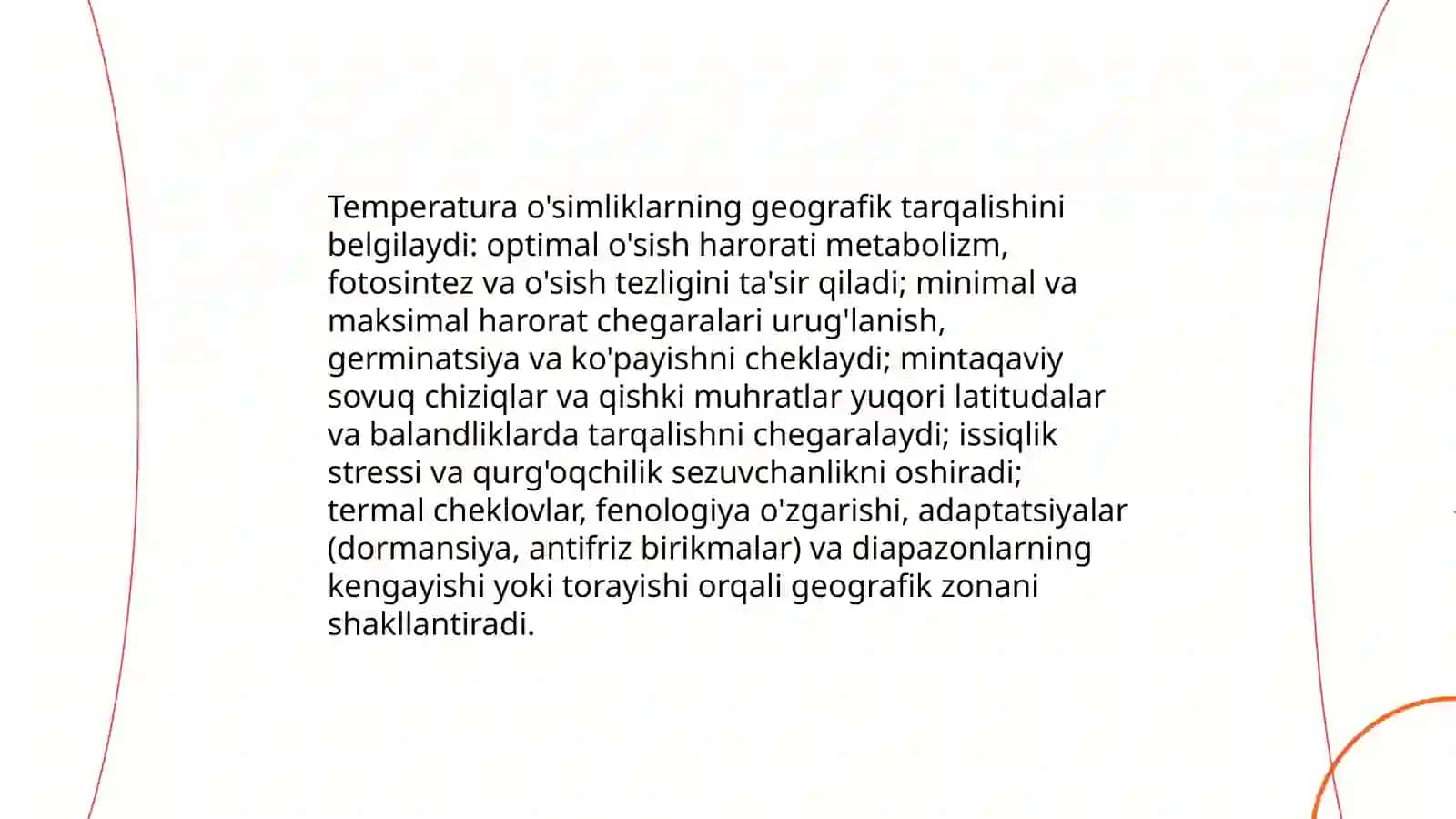 Temperaturaning o'simliklarning geografik tarqalishiga ta'siri 3