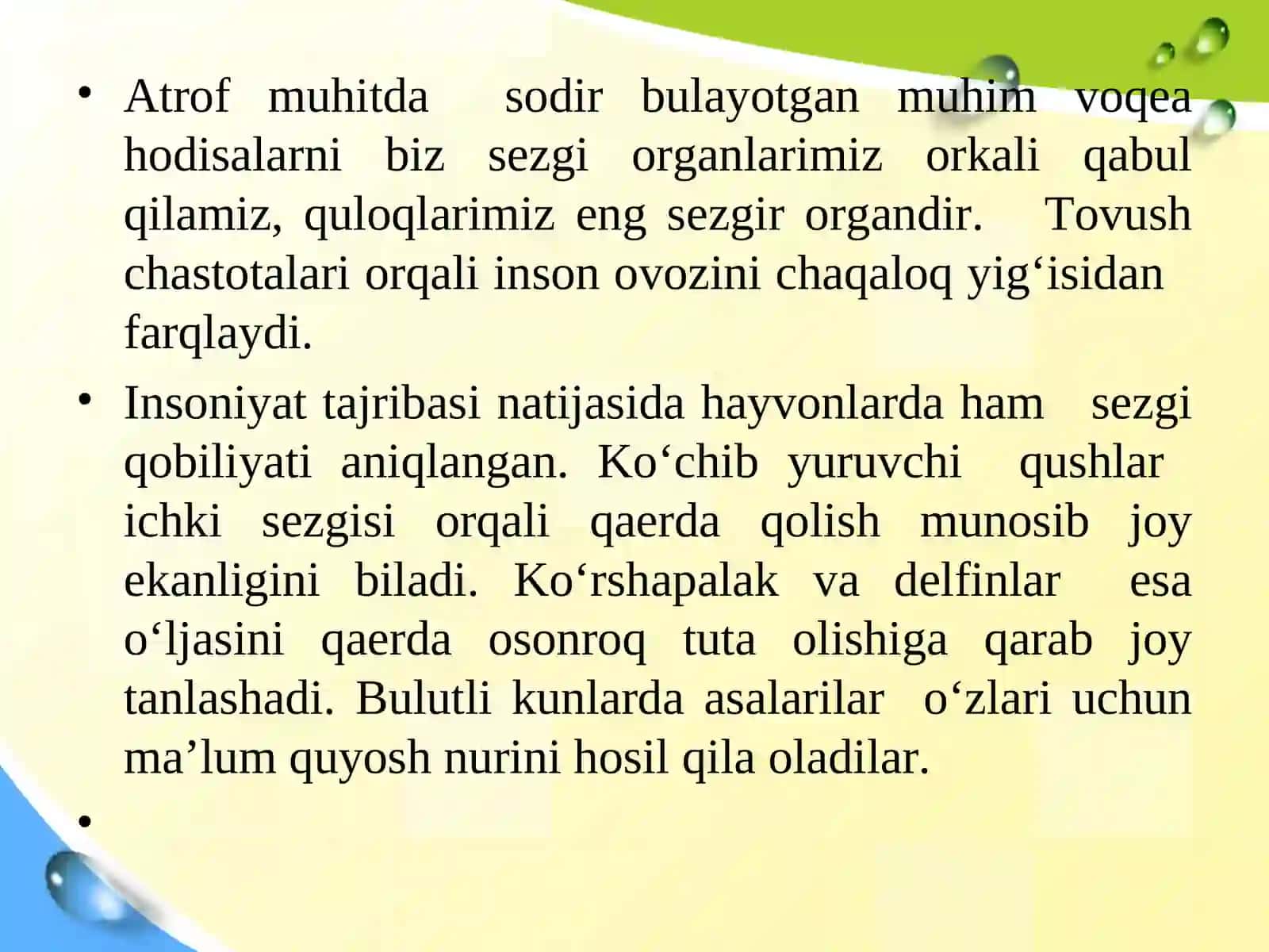 Sezgi uning xususiyatlari 3