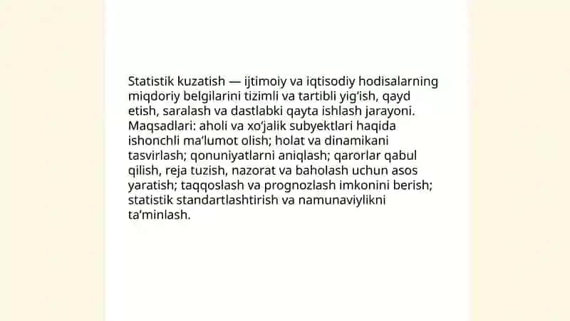 Statistik kuzatish 3