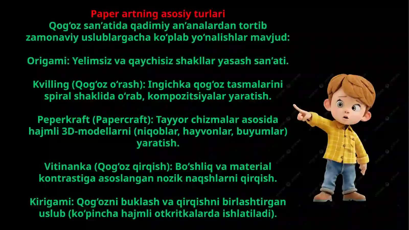 Qog’ozdan ijodiy kompozitsiyalar (Paper art) 3
