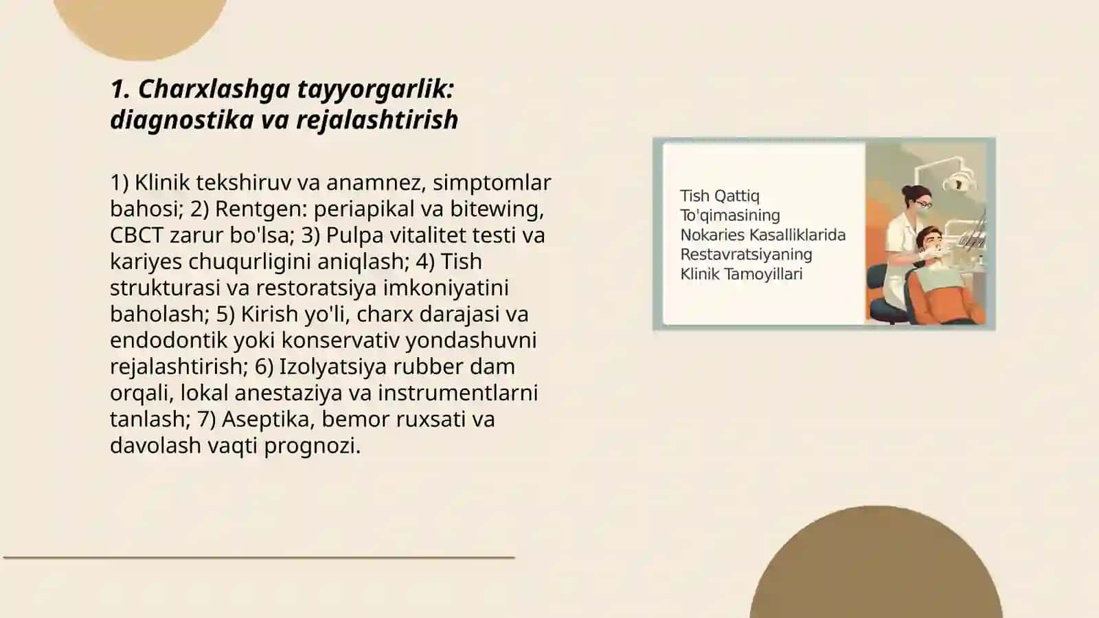 Tish qattiq toqimalarini charxlash bosqichlari va tamoyillari 3