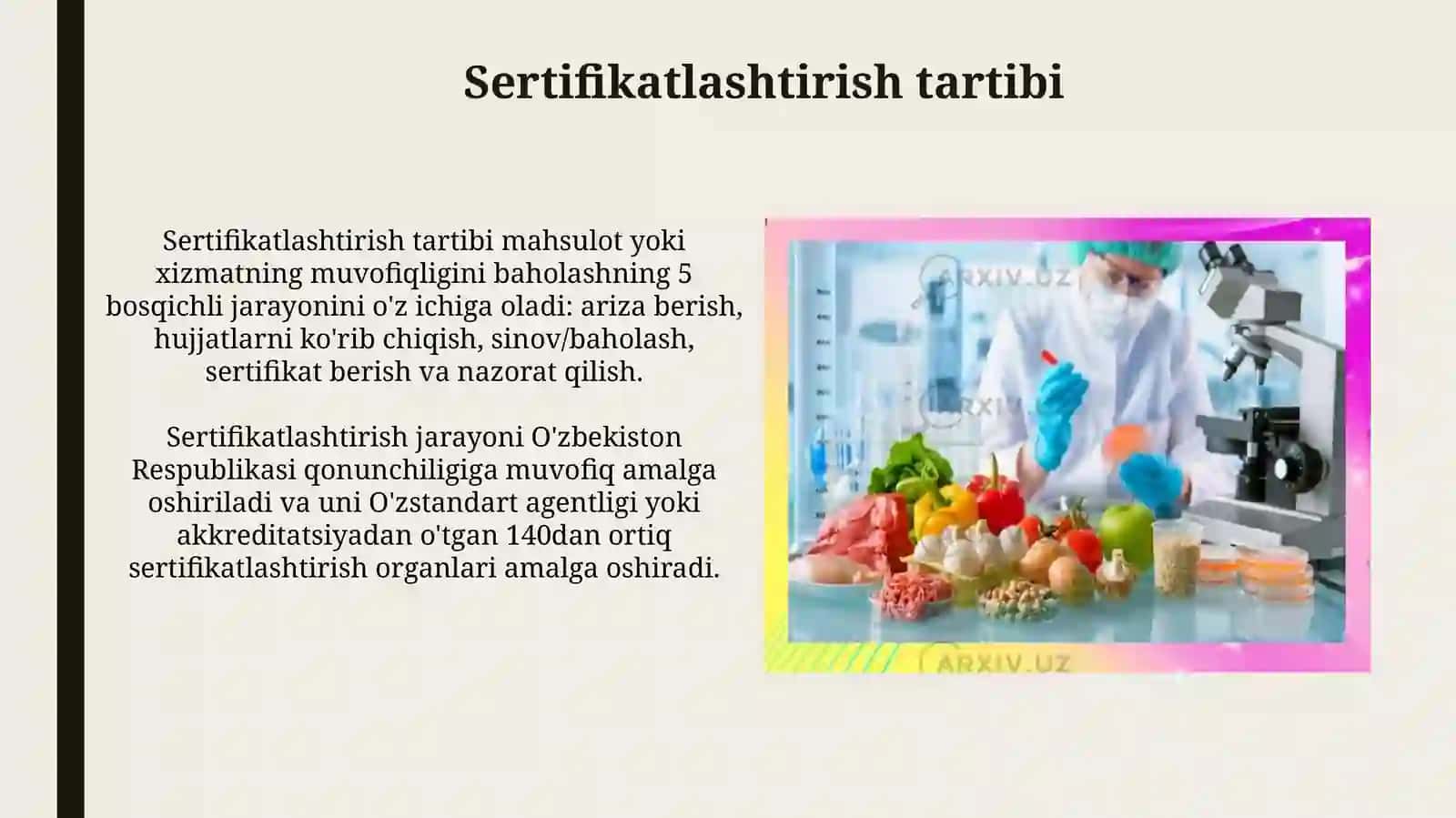 Mahsulot va xizmatlarning sertifikatlash tartibi 3