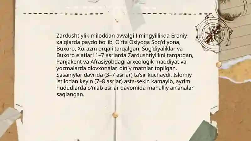 Zardushtiylik eʼtiqodi va oʻrta Osiyo 3