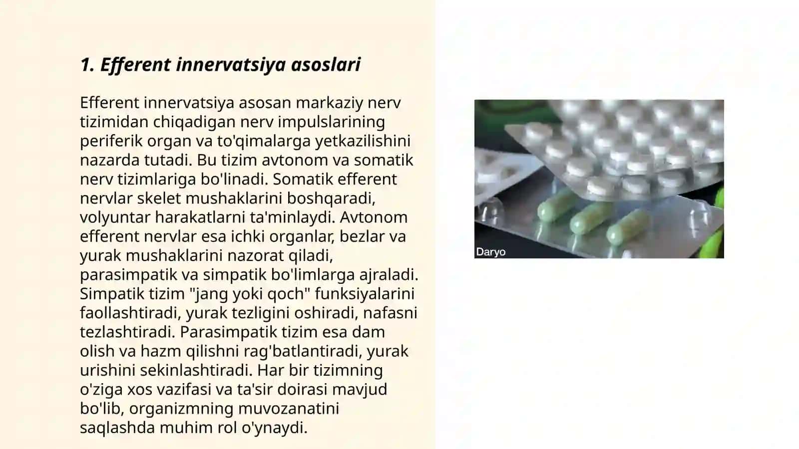 Periferik nerv tizimiga ta'sir qiluvchi dori vositalari.Efferent innervatsiya Moxolinoretseptorlarga ta'sir etadigan dori vositalar 3