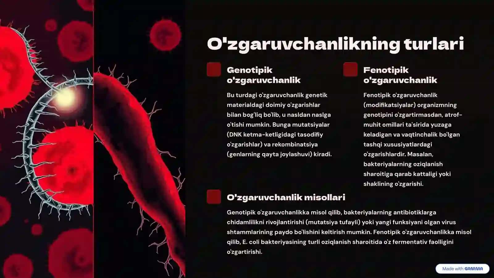 Mikroorganizmlarning o'zgaruvchanligi va irsiyati 3