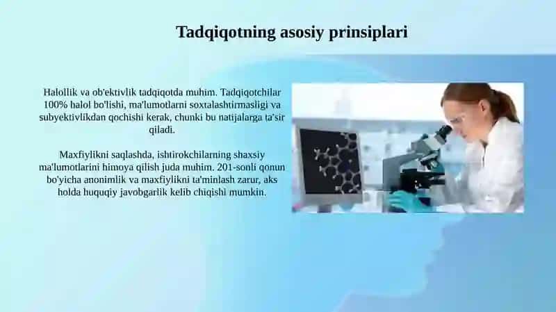 Tadqiqotning asosiy prinsiplari va yondashuvlari 3