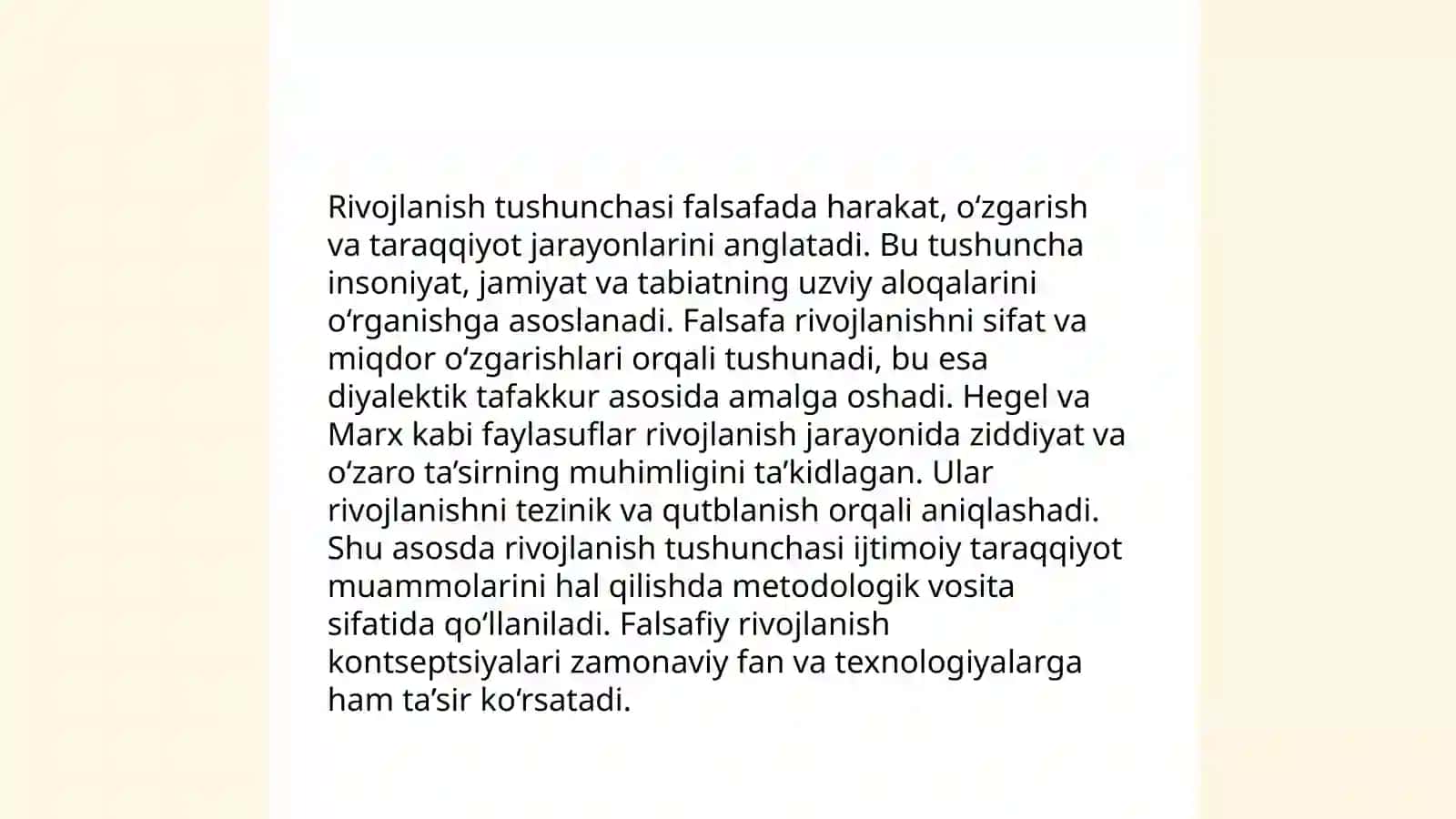Rivojlanish falsafasi falsafaning metod va kategoriyalari 3