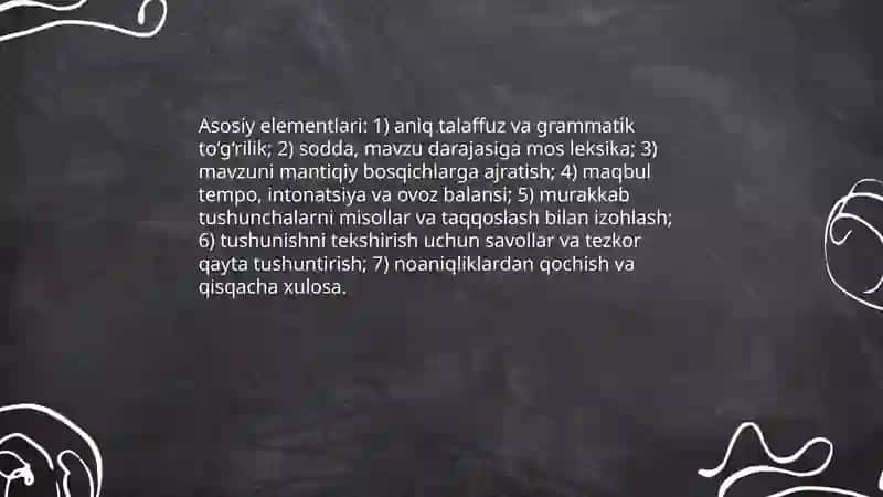 Oʻqituvchi nutqiga qoʻyilgan talablar 3