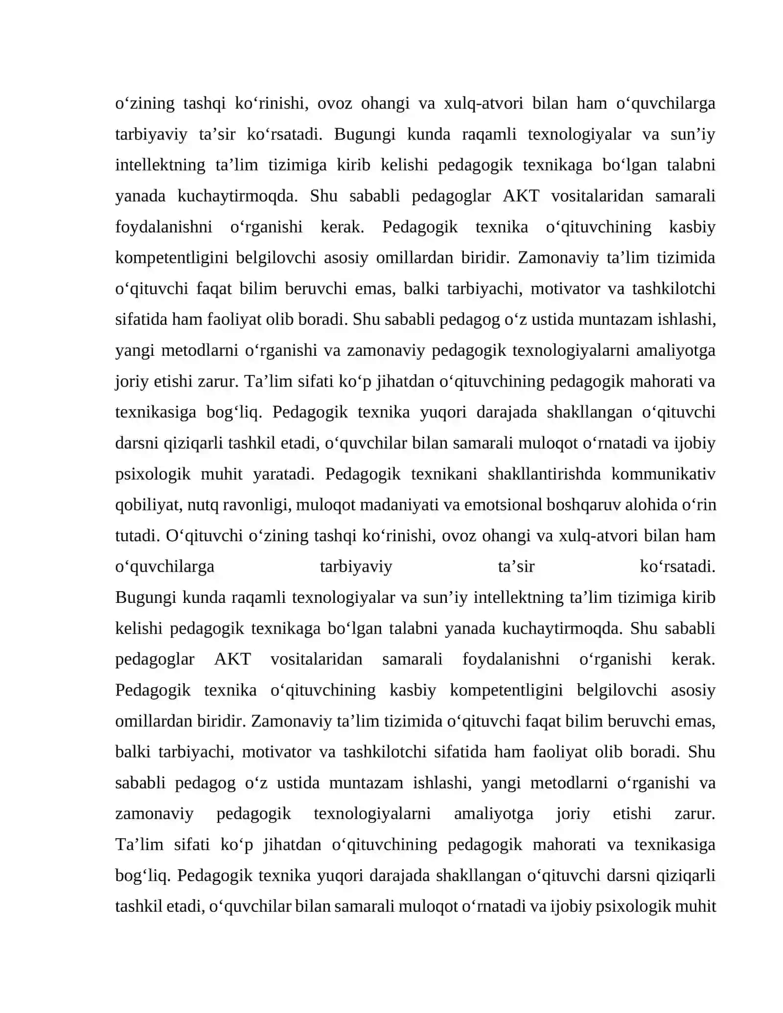 Oʻqituvchining pedagogik tehnikasini shakllantirish yoʻllari 3