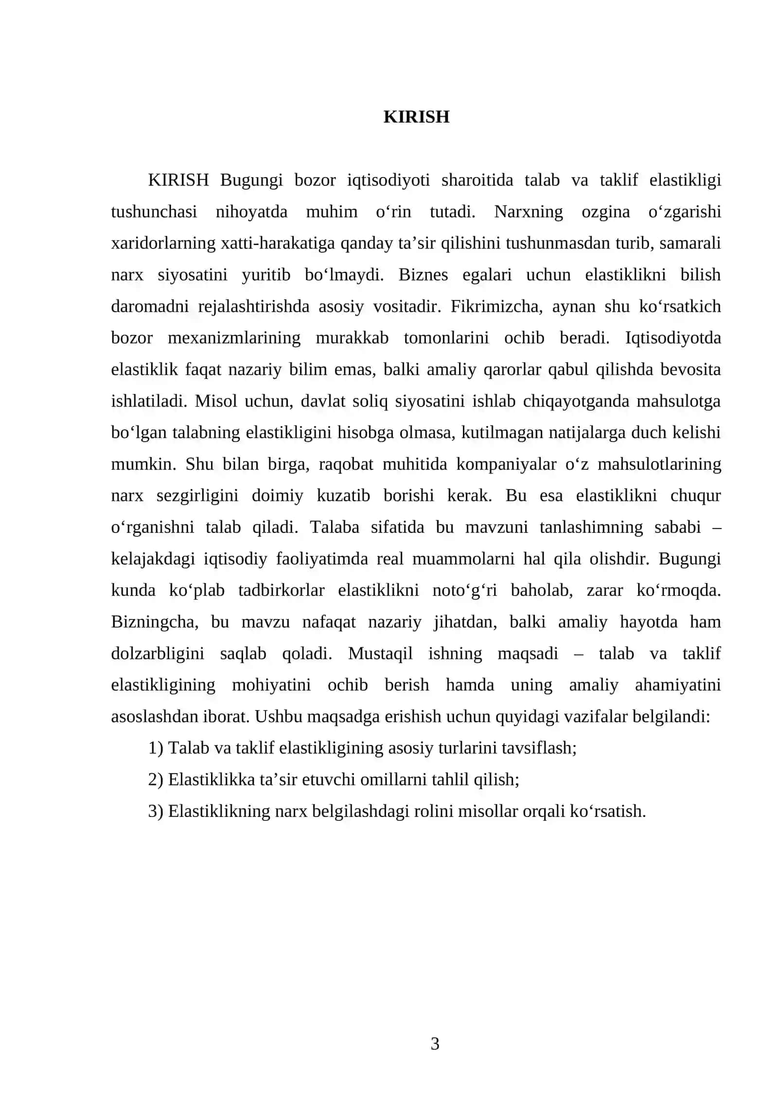 Talab va taklif elastikligi 3