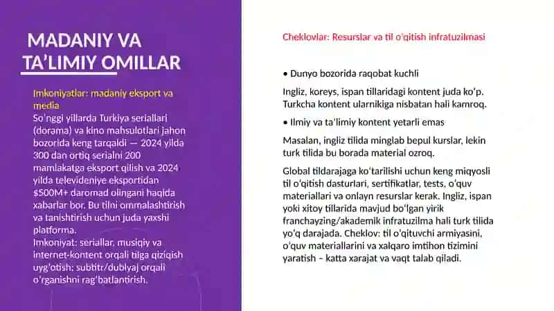 Turk tili xalqaro jahon tillaridan biriga aylana oladimi? tahlil 3