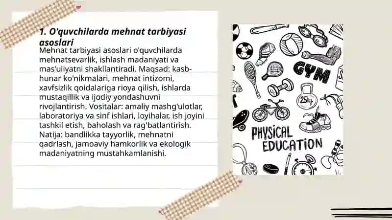 O'quvchilarning mehnat, jismoniy va estetik tarbiyasi 3