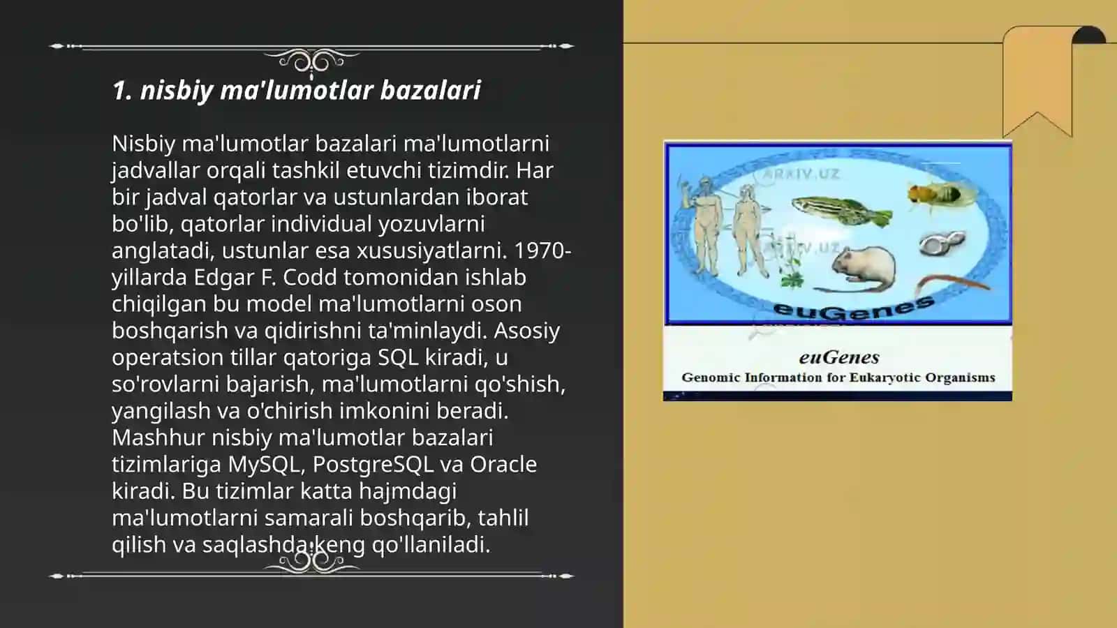 Nisbiy ma'lumotlar bazalari 3