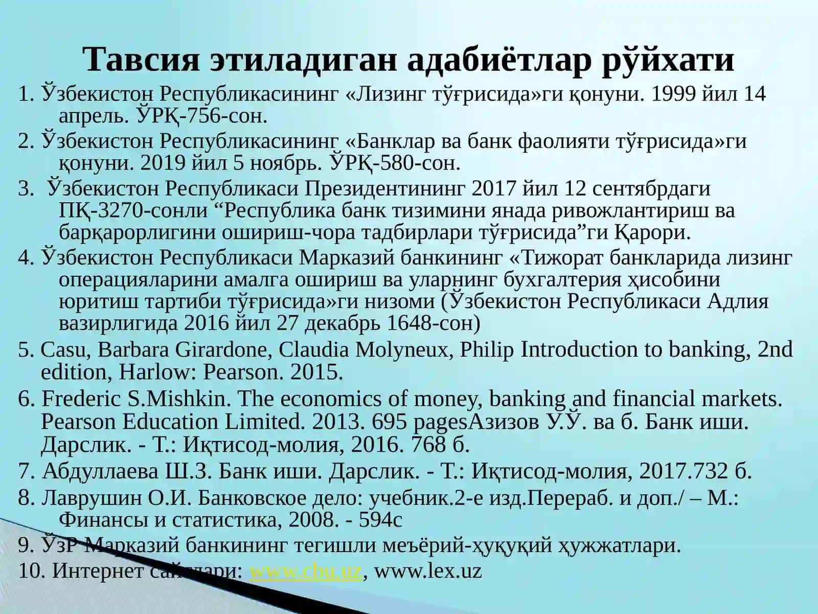Замонавий банк хизматлари ва технологиялари 3