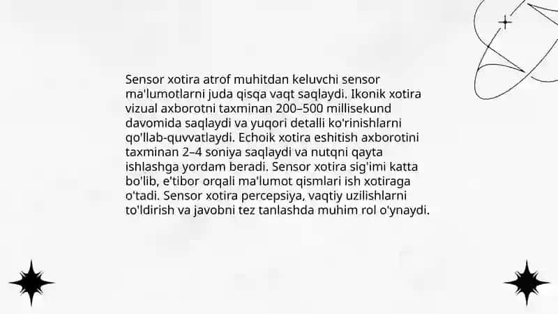Xotira turlari va jarayonlari 3