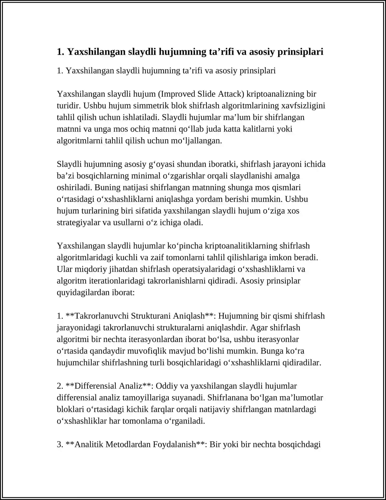YAXSHILANGAN SLAYDLI HUJUMNING ASOSIY GOYASI 3