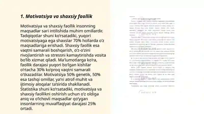 Motivatsiya va shaxsiy faollik 3