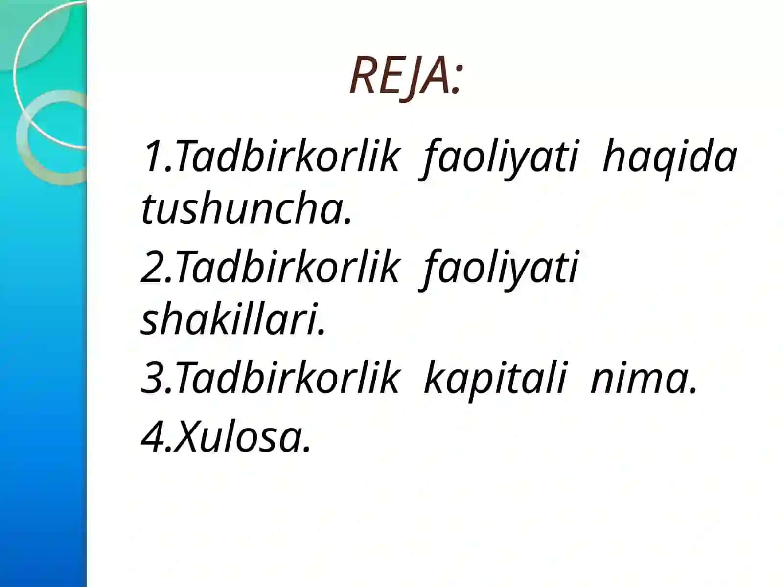 Tadbirkorlik faoliyati mohiyati va shakillari 3
