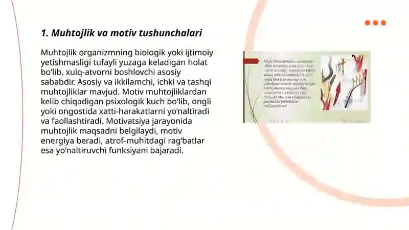 Muhtojlik motiv va motivatsiyalarni aniqlash 3