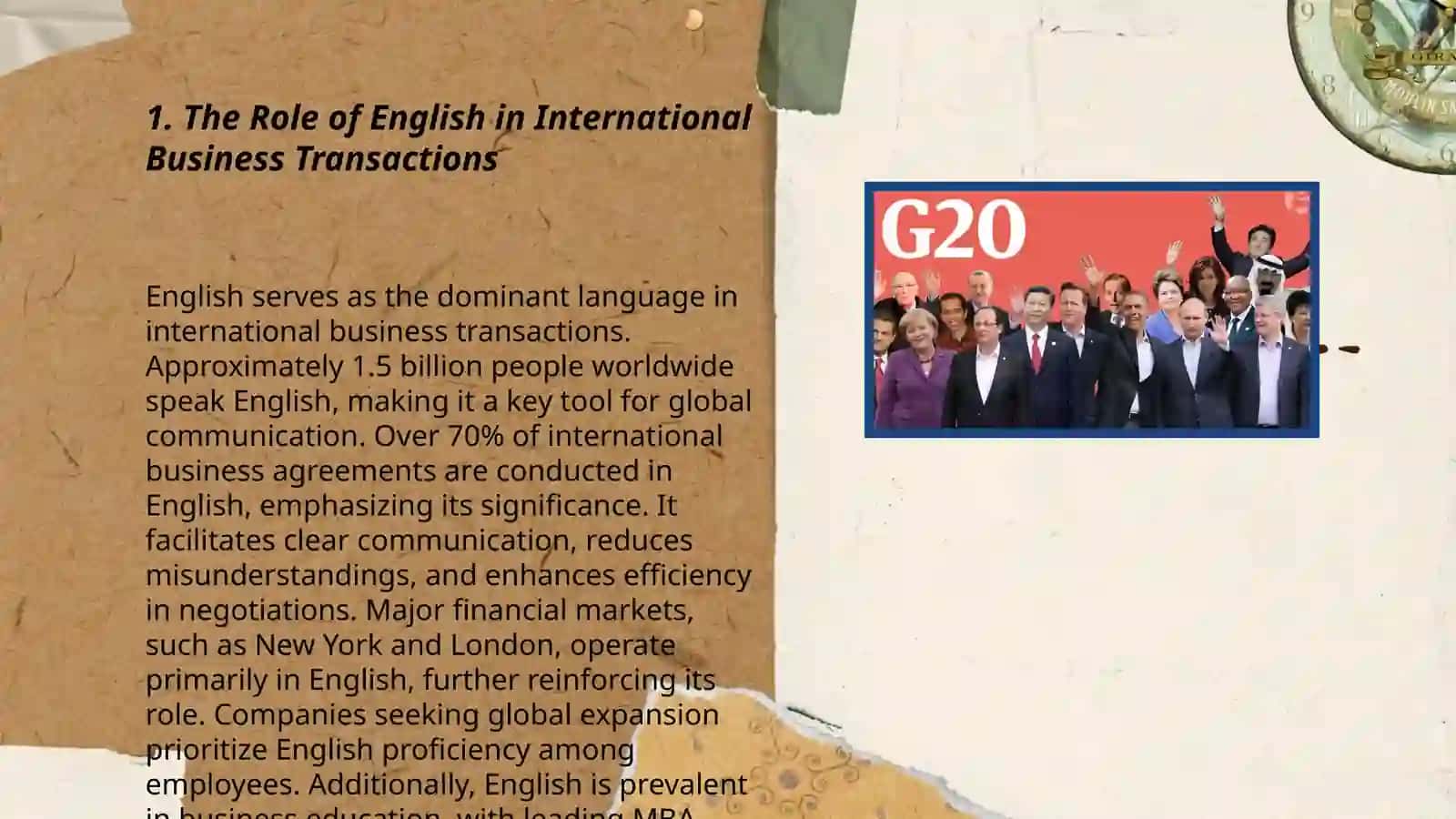 The Role of English in International Business Transactions 3